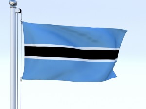 animated botswana flag Modelo 3D