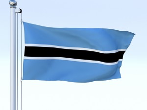 animated botswana flag 3D Модель