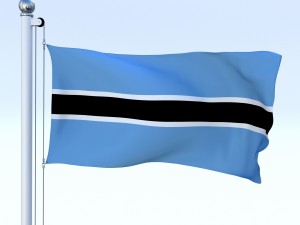 animated botswana flag 3D Модель