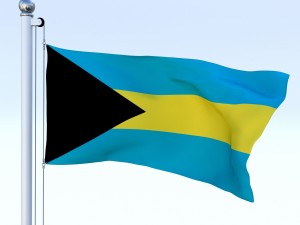 animated bahamas flag Model 3D