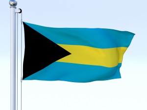 animated bahamas flag Model 3D