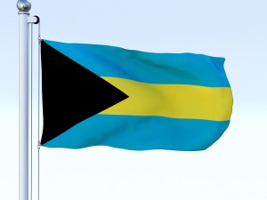 animated bahamas flag Model 3D