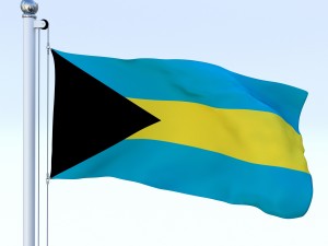 animated bahamas flag Model 3D