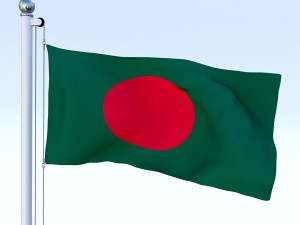 animated bangladesh flag 3D 模型