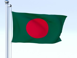 animated bangladesh flag 3D 模型
