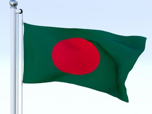 animated bangladesh flag 3D 模型