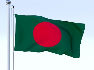animated bangladesh flag 3D 模型