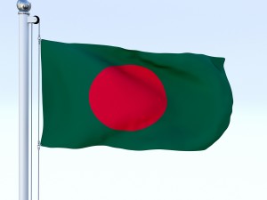 animated bangladesh flag 3D 模型