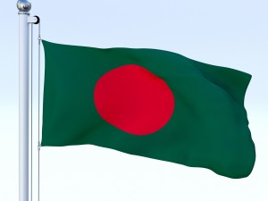 animated bangladesh flag 3D 模型