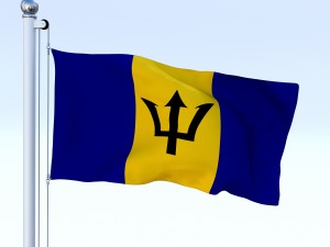 animated barbados flag 3D मॉडल