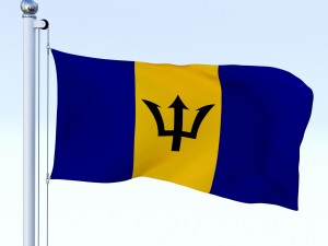 animated barbados flag Modello 3D