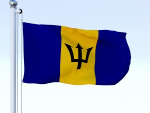 animated barbados flag Modello 3D