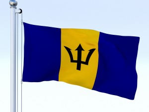 animated barbados flag Modello 3D