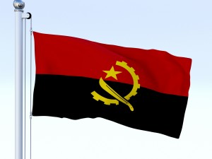 animated angola flag 3D मॉडल