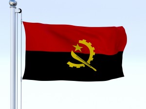 animated angola flag 3D Модель