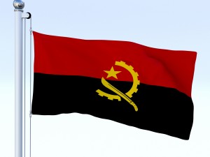 animated angola flag 3D Модель