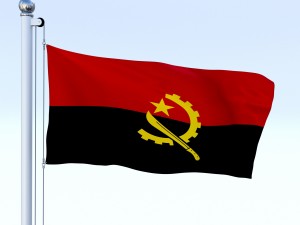 animated angola flag 3D Модель
