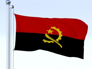 animated angola flag 3D Модель