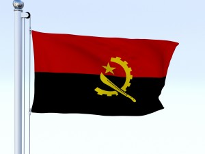 animated angola flag 3D Модель