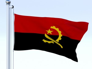 animated angola flag 3D Модель