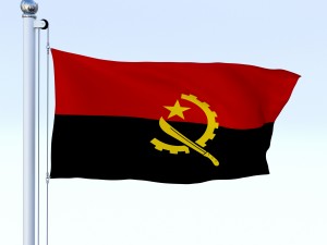 animated angola flag 3D Модель