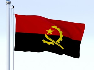 animated angola flag 3D Модель