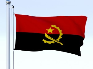 animated angola flag 3D Модель