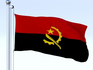animated angola flag 3D Модель