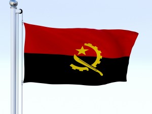 animated angola flag 3D Модель