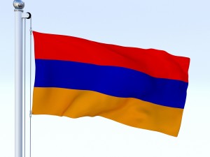 animated armenia flag 3D 模型