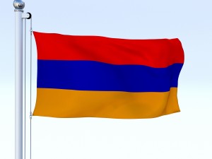 animated armenia flag 3D-Modell