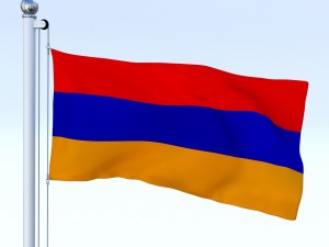 animated armenia flag 3D-Modell