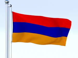 animated armenia flag 3D-Modell
