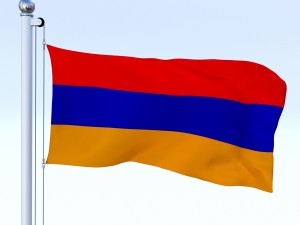 animated armenia flag 3D-Modell