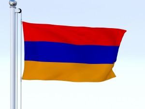 animated armenia flag 3D-Modell
