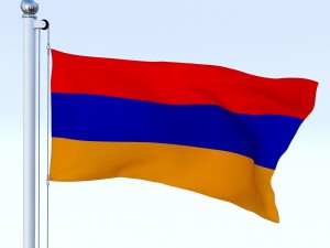 animated armenia flag 3D-Modell