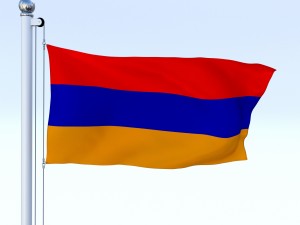 animated armenia flag 3D-Modell