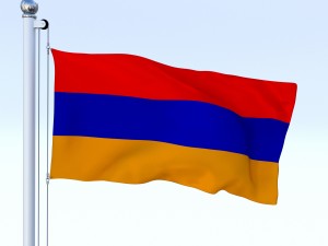 animated armenia flag 3D-Modell