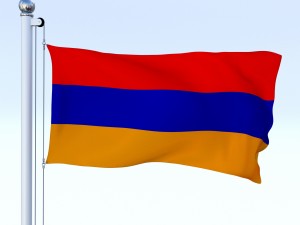 animated armenia flag 3D-Modell