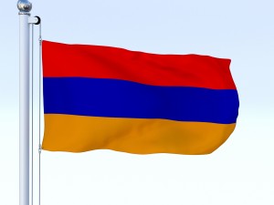 animated armenia flag 3D-Modell