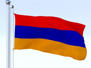 animated armenia flag 3D-Modell