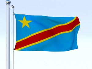 animated democratic republic of congo flag Modèle 3D