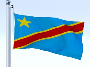 animated democratic republic of congo flag Modèle 3D