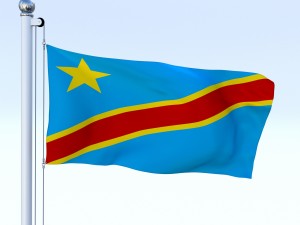 animated democratic republic of congo flag Modèle 3D