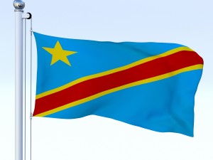 animated democratic republic of congo flag Modèle 3D
