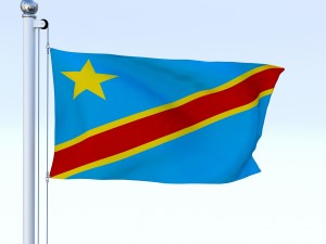 animated democratic republic of congo flag Modèle 3D