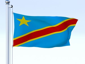 animated democratic republic of congo flag Modèle 3D