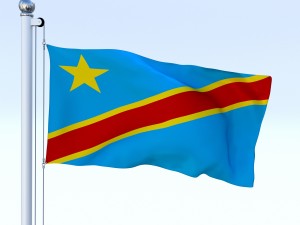animated democratic republic of congo flag Modèle 3D