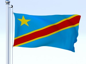 animated democratic republic of congo flag Modèle 3D