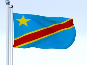 animated democratic republic of congo flag Modèle 3D
